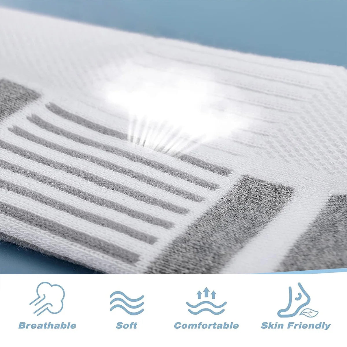 1/5 Pairs Unisex Ankle Athletic Running Socks Low Cut Sports Socks Breathable Cushioned Tab Socks for Men and Women