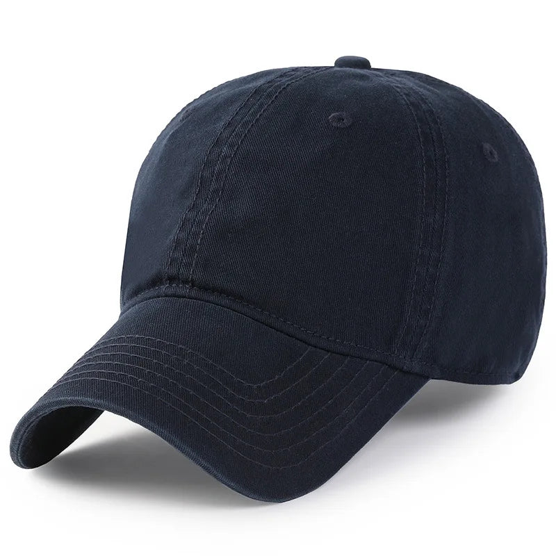 Men Women Oversize XXL 100% Cotton Baseball Cap, Large Hat for Big Heads 56-63cm (23.5'-25.5'), Adjustable Plain Dad Cap