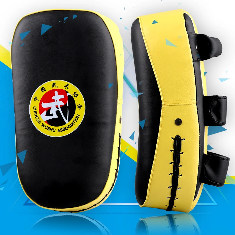 MMA Curve Pads Muay Thai TKD Punching Mitts PU Leather Sanda Taekwondo Kickboxing Boxing Hand Foot Square Arc Target 1 Piece