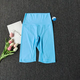 Summer High-Waist Yoga Shorts for Women Fitness Workout Shorts Booty-Lifting Sport Gym Soft Breathable Running Cycling Shorts