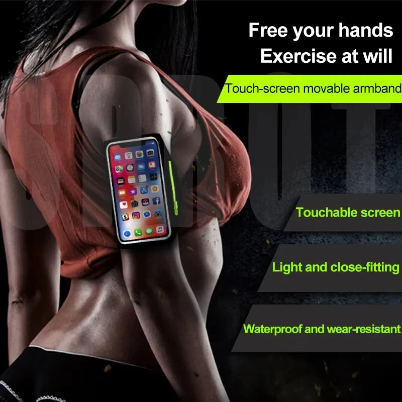 Outdoor Sports Multi-functional Arm Bag With Double Zipper Head Phone Earphone Storage Bags For Smartphones Running Accessories