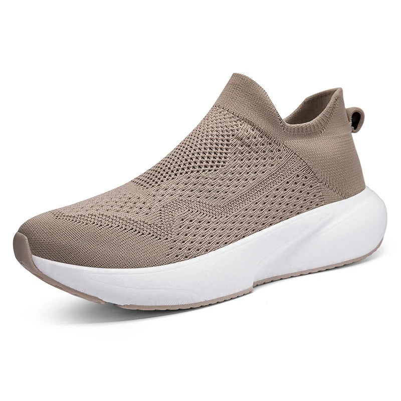 Breathable sports shoes for men and women in summer new mesh walking shoes leisure socks soft-soled comfortable running shoes 45