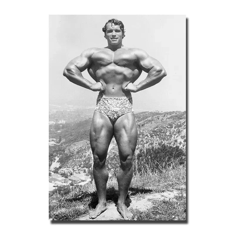 Arnold Schwarzenegger Bodybuilding Motivational Quote Canvas Painting Poster for Home Decor living room wall art for bed room