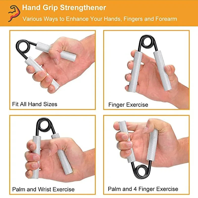 Metal Hand Grip Set 100LB-300LB No Slip Heavy-Duty Grip Strengthener Great Wrist & Forearm Hand Exerciser, Home Gym Hand Gripper