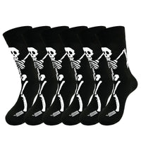 1 Pair Halloween Skeleton Ghost Claw Cartoon Print Casual Socks for Men and Women Mid-Calf Socks Autumn Winter Socks for Girls