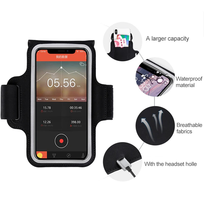 Mini Cell Phone Armband for Run Sport Bag Women Cell Phone Running Bag for Mobile Phone Wrist Stand for Men Sports Accessories