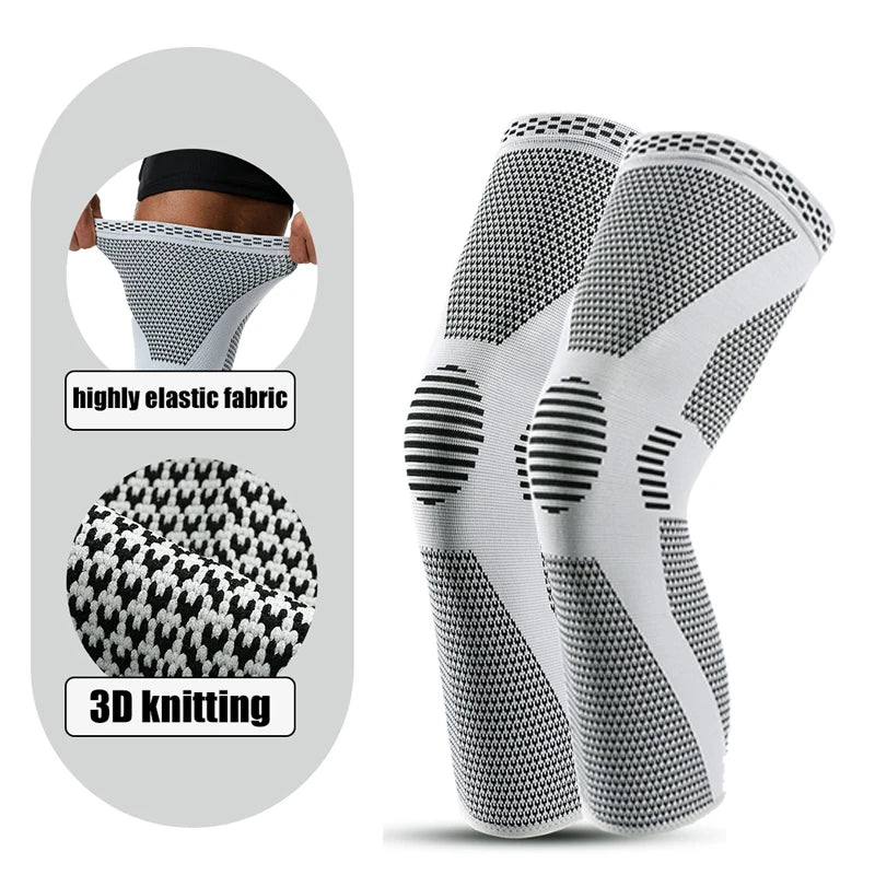1/2PCS Compression Leg Sleeve - Long Knee Sleeve, for Knee Pain Relief, Swelling, Arthritis, Poor Circulation, Runner, Sports