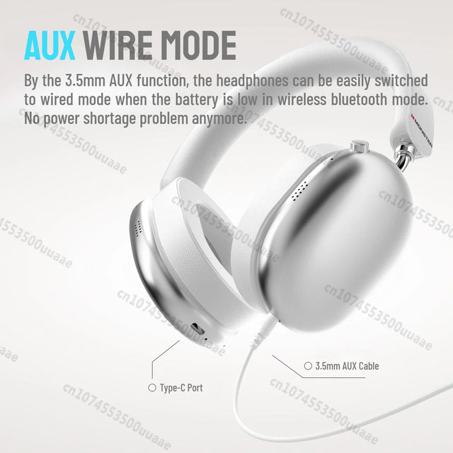 Monster AH100 ANC Over-Ear Headphone Bluetooth 6.0 -45dB Active Noise Cancelling Earphones Hifi Stereo Wire/Wireless Headset