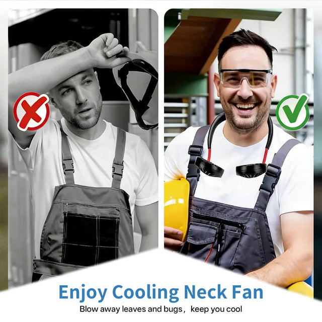 Sports Wear Portable Neck Hanging Fan Lazy Charging Student USB Small Fan Neck Fan Lazy Mini Portable Office Charging Small Mute