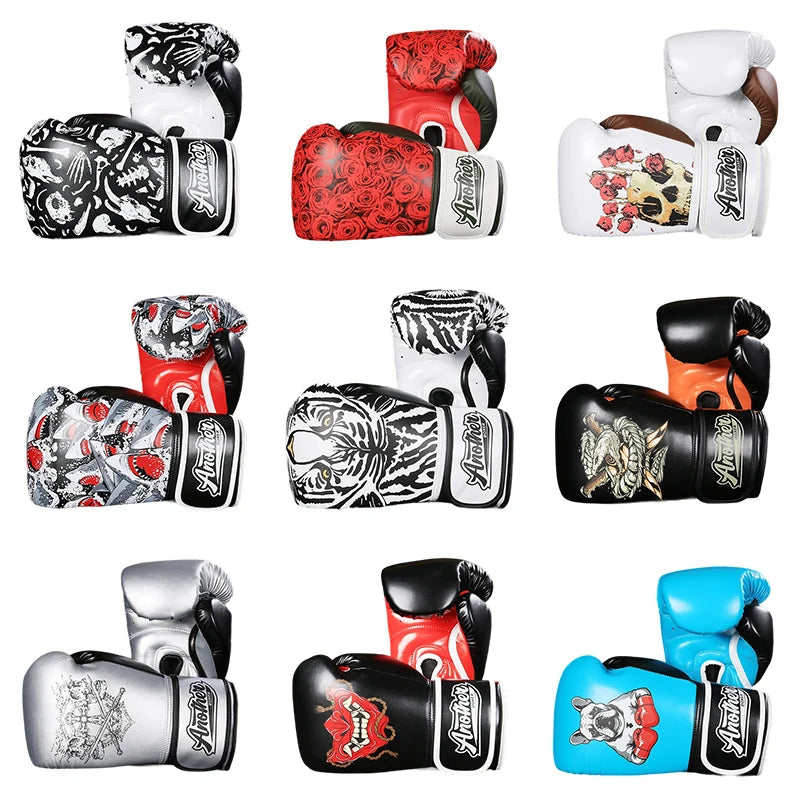 Professional Boxing Training Gloves PU Punching Gloves for Adult Youth Breathable Sparring Gloves for Muay Thai Kickboxing MMA
