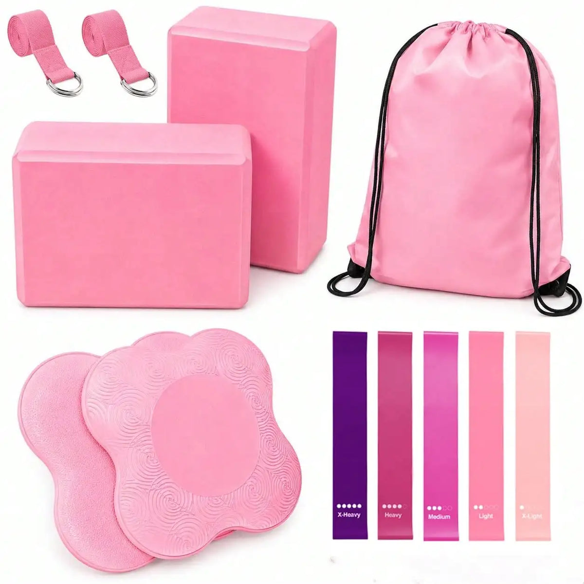 Yoga Brick Set - 2/5/12 Pieces Foam Pilates Yoga Bricks for Yoga Pilates Meditation Stability Balance Deeper Stretching