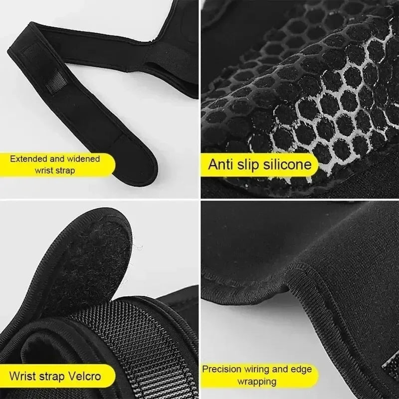 Half Finger Backless Gloves for Unisex Weightlifting Training Sports Fitness Wrist Protection Outdoor Cycling Climbing Gloves