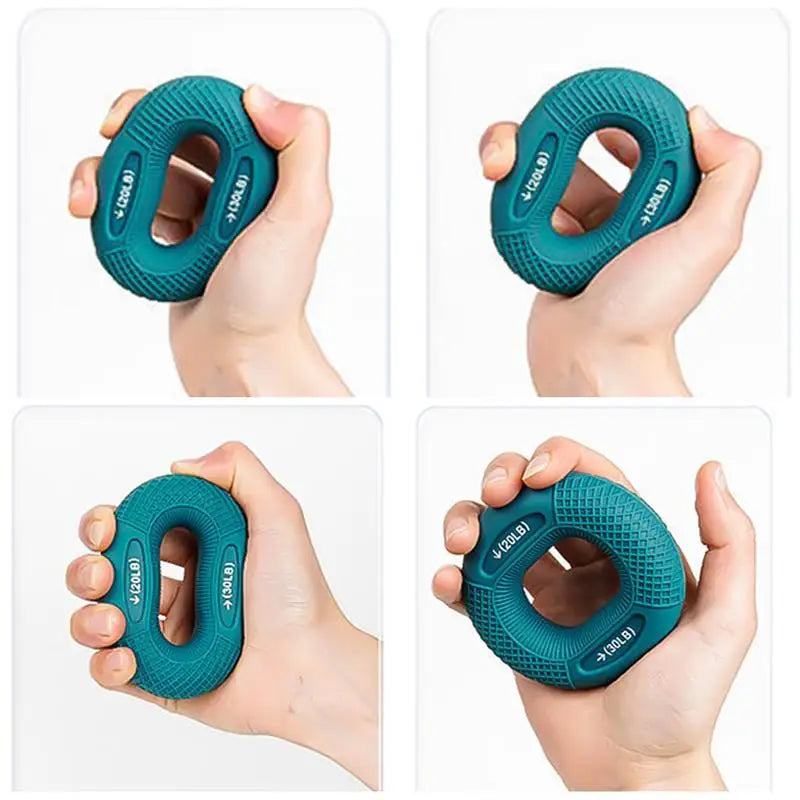 Silicone Finger Grip Strengthener Hand Wrist Exercise Ring For Carpal Tunnel Relief Portable Gym Office Rehabilitation Tool