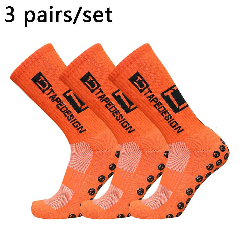 3 Pairs Anti-slip Soccer Socks Women Men Outdoor Sport Grip Football Yoga Socks For Woman