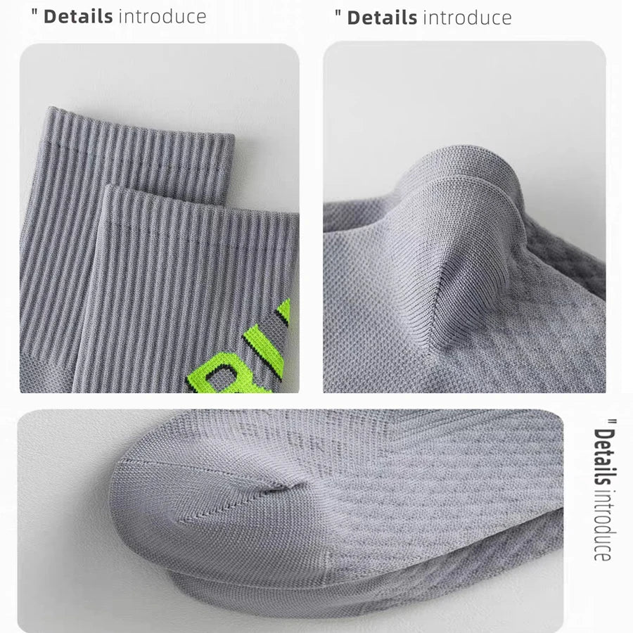 2Pairs Of Running Socks For Men And Women, Short Tube Towel Bottom Sports , Low Top Marathon , Fitness Basketball pressure Socks