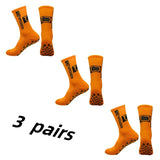 3Pairs/Lot New in ANTI SLIP Tapedesign Football Socks Mid Calf Non-Slip Soccer Sport Cycling Sports Mens Sock Women