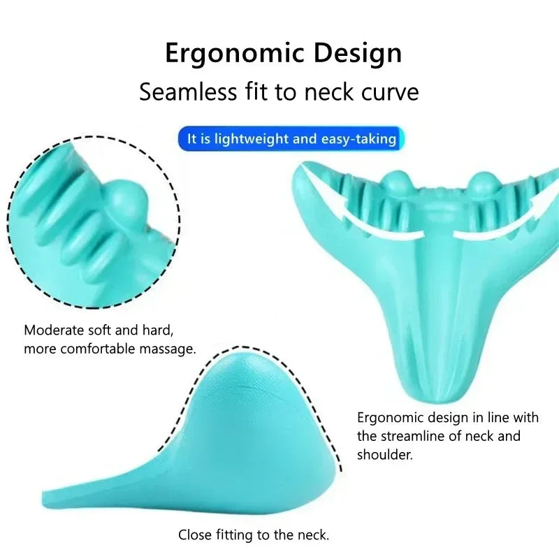2025 Massageador Neck Shoulder Relaxer Cervical Traction Device Acupressure Back Support Massage Pillow Neck Stretcher Massager