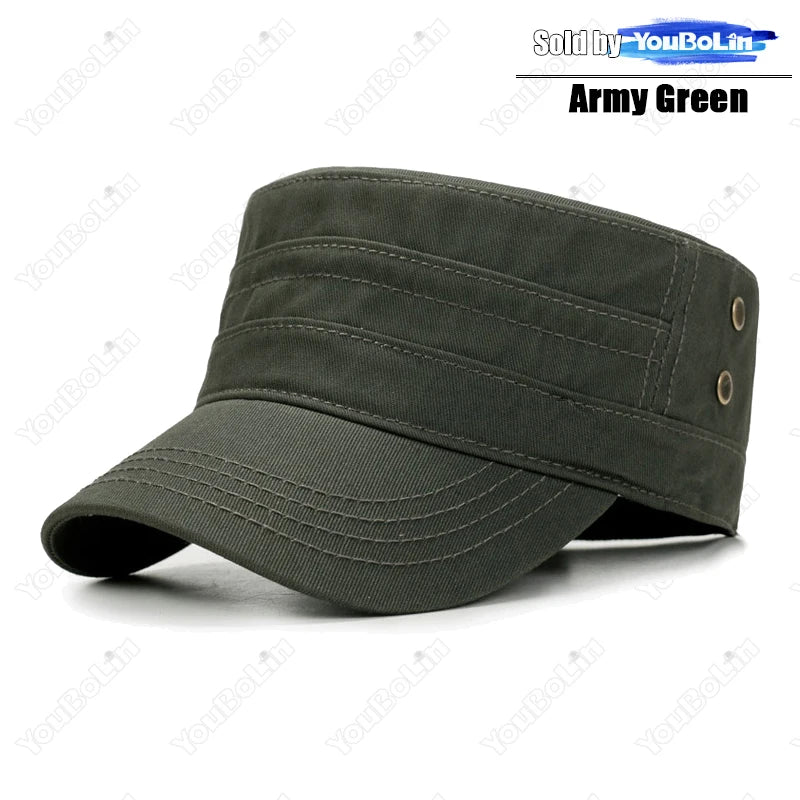 New Fashion Unisex Metal Logo Cotton Adjustable Flat Cap Classic Men Women Outdoor Casual Sport Hat Trucker Caps Dad Hats
