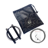 Comp Double Unders Cable Speed Rope - Adjustable Tangle Free Jump Rope with Ball Bearings, Saltar La Cuerda
