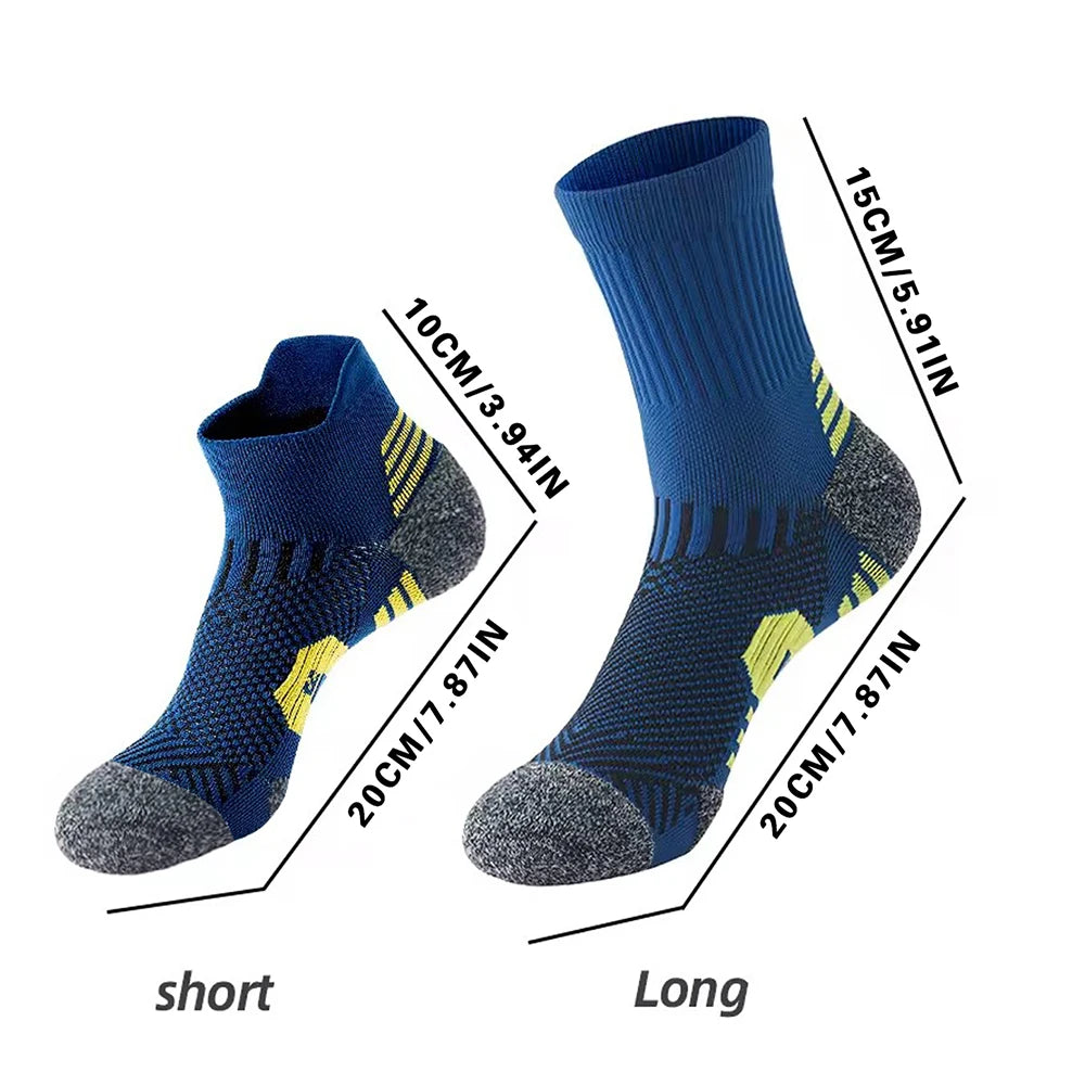 3/1 Pairs Professional Sport Socks Men's marathon running Compression Long Socks Outdoor Mountain climbing Training Short Sox