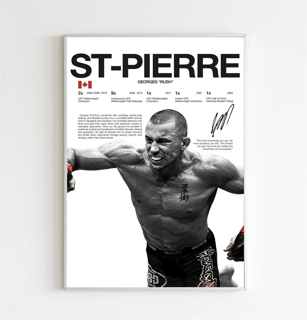 Modern Art Famous Boxing Legend Fighting Posters, UFC Inspirational Khablb Nurmagomedov Canvas Murals, Gym and Home Decorations
