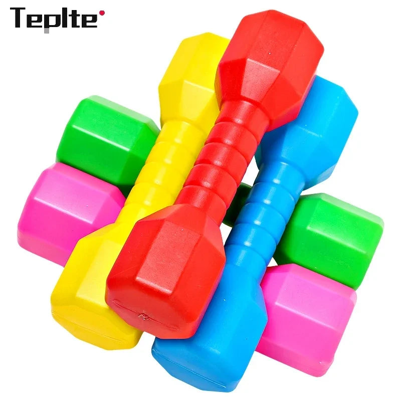 Children Dumbell Plastic Fitness Equipment Kids Training Performance Outdoor Dancing Tool Workout Exercise Colorful Toy