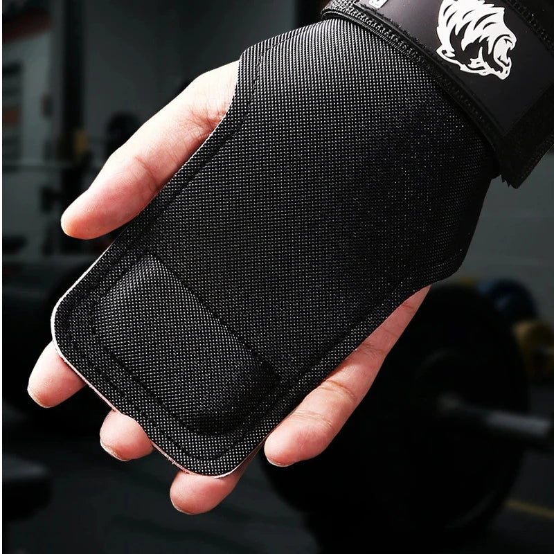 PVC Gym Gloves Grips Weight Lifting Gloves Wrist Straps Weight Power Belt Lifting Pads Deadlift Fitness Palm Protection Training