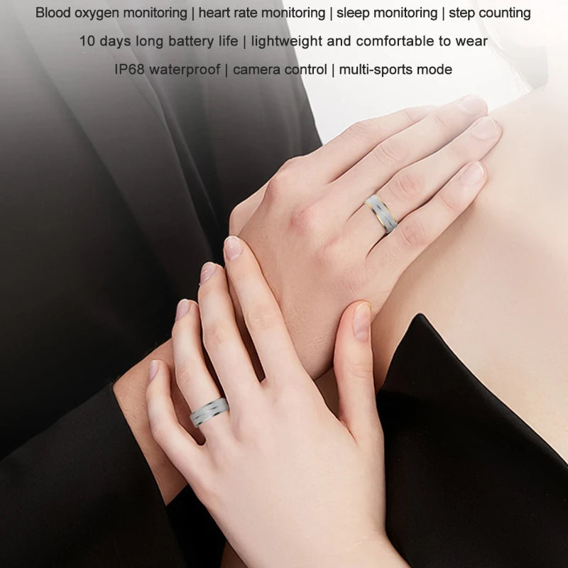 Smart Rings Heart Rate Blood Oxygen Photography Sleep Step Exercise Swimming Multi-functional Ring Men Women Charm Jewelry