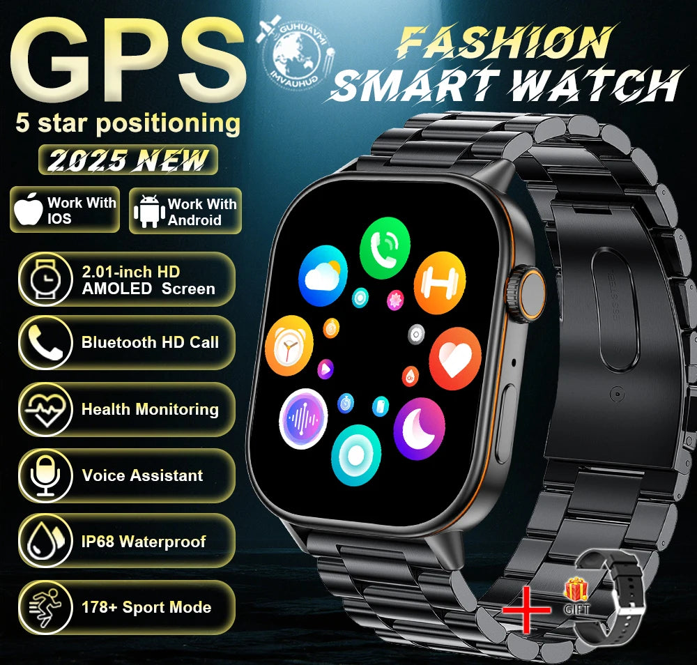 New For Android iOS Outdoor GPS SmartWatch Men 2.01