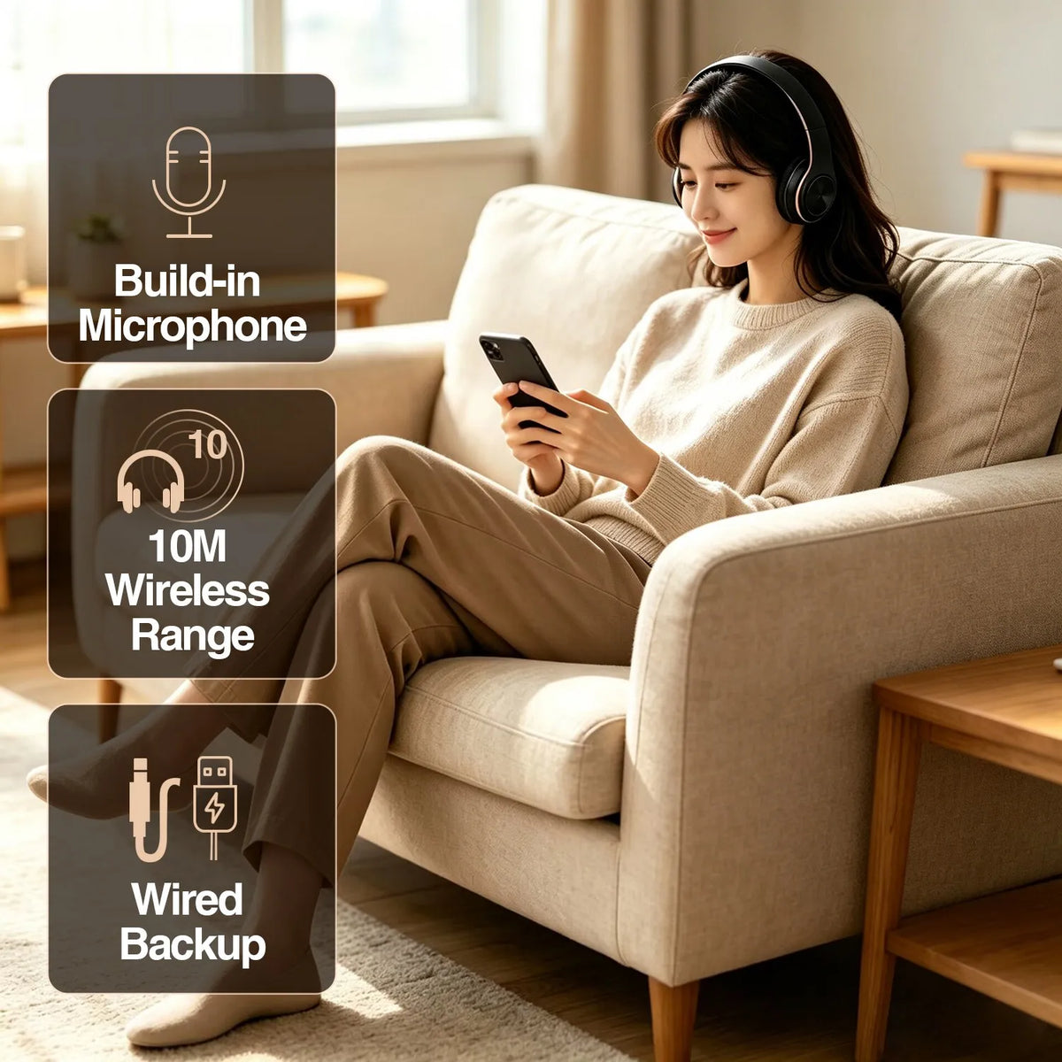 AYVVPII Stereo Wireless Bluetooth Headphone FM and Support SD Card with Mic for Mobile Iphone Sumsamg Tablet MP3