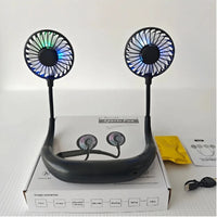 Hands Free Portable Neck Fan Rechargeable Mini USB Personal Fan Battery Operated with 3 Level Air Flow for Sports Travel Outdoor