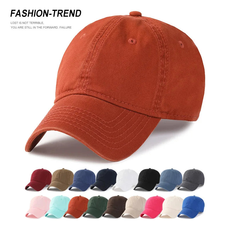 Men Women Oversize XXL 100% Cotton Baseball Cap, Large Hat for Big Heads 56-63cm (23.5'-25.5'), Adjustable Plain Dad Cap