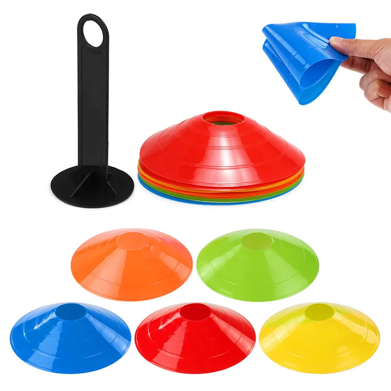 10/20Pcs Soccer Disc Cone Set Football Agility Training Saucer Cones Marker Discs Multi Sport Training Space Cones Accessories