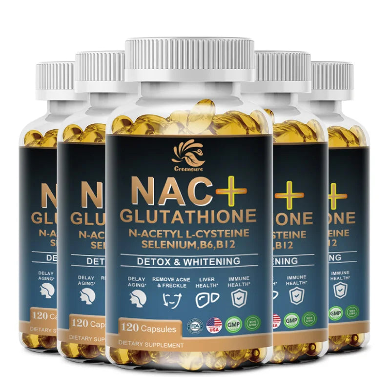 Greensure NAC Glutathione Capsules N-Acetyl Cysteine 1200 mg Support for Liver, Lung  | Amino Acid, Increases Glutathione