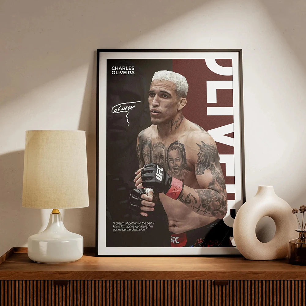 Famous Boxing Legends Fighting Poster UFC Inspirational ILIA TOPURIA Canvas Print Painting Wall Decor Gym Home Mural Cuadros