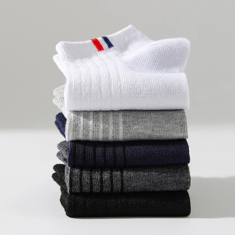 10/20 Pair Neutral Solid Color Low-Top Sports Socks Spring Summer Sweat Absorbing Breathable Comfortable All-Season Leisure Sock
