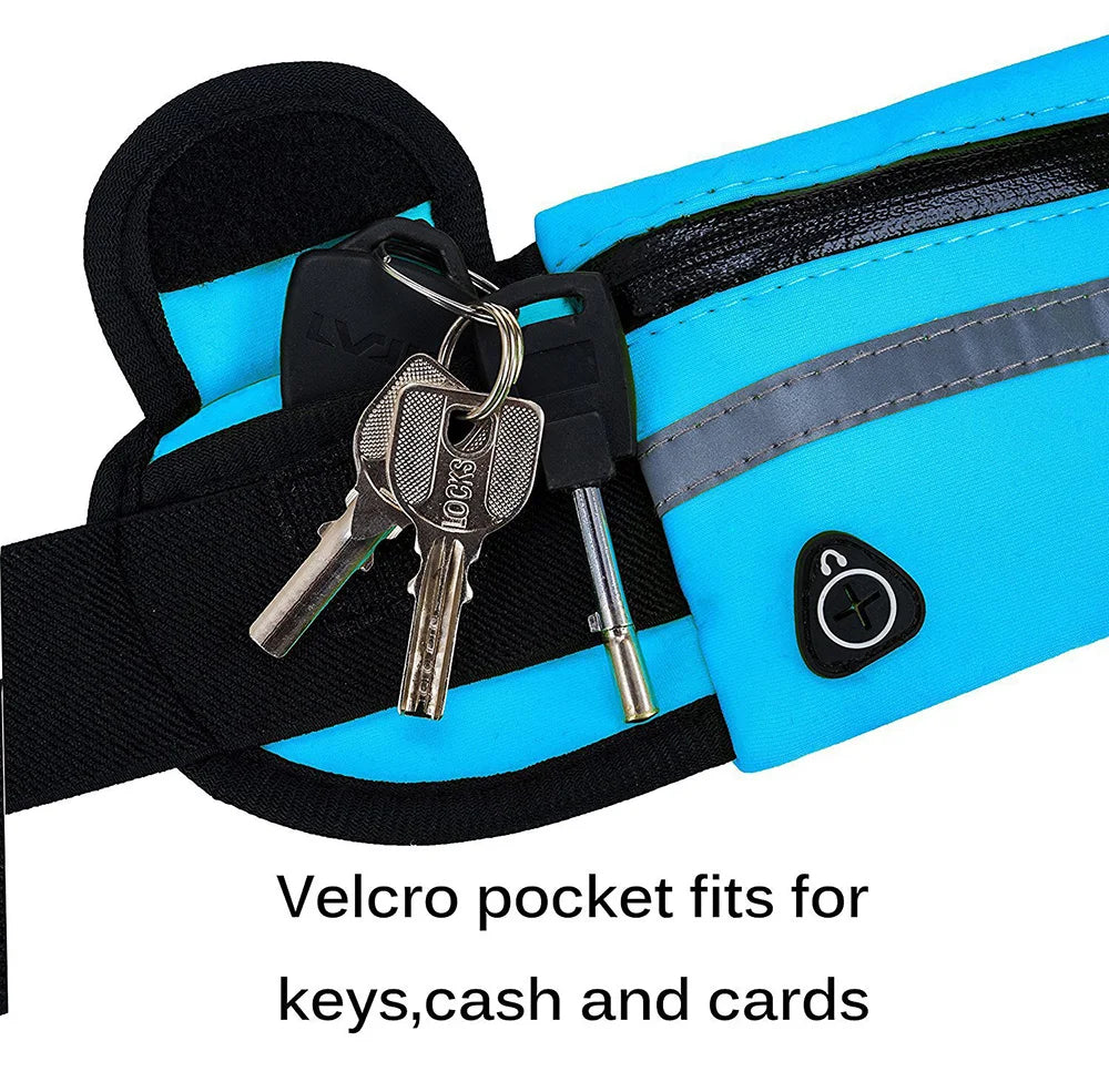 Running Belt Waist Bag Sports Fanny Pack with Water Bottle Holder Women Men Hydration Phone Holder Pouch Banana Bag
