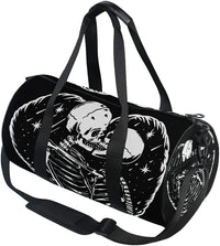 Black Skull Moth Duffel Bags Magic Skulls Sports Gym Bag Travel Luggage Overnight Bags for Men Women Duffel Bags for Traveling