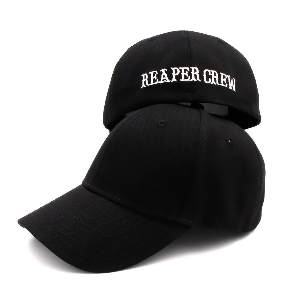 Fashion REAPER CREW Baseball Cap Cotton Comfortable Hip Hop Hat Letters Embroidered Sun Hat Outdoor Sports