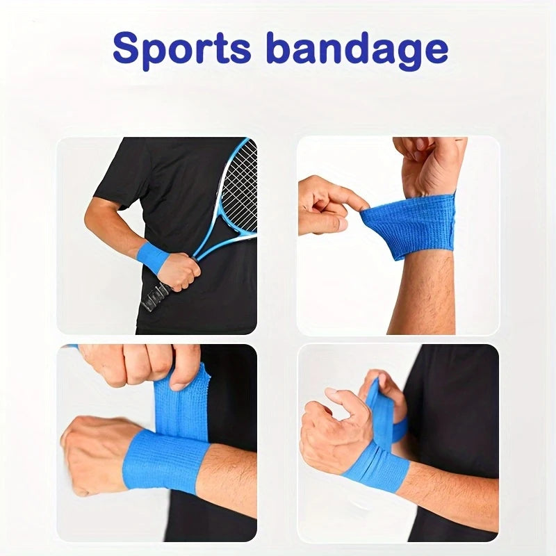5cm Self Adhesive Elastic Bandage Sports Ankle Support Tape Waterproof Cohesive Wrap for Football Wrist Knee Injury Protection