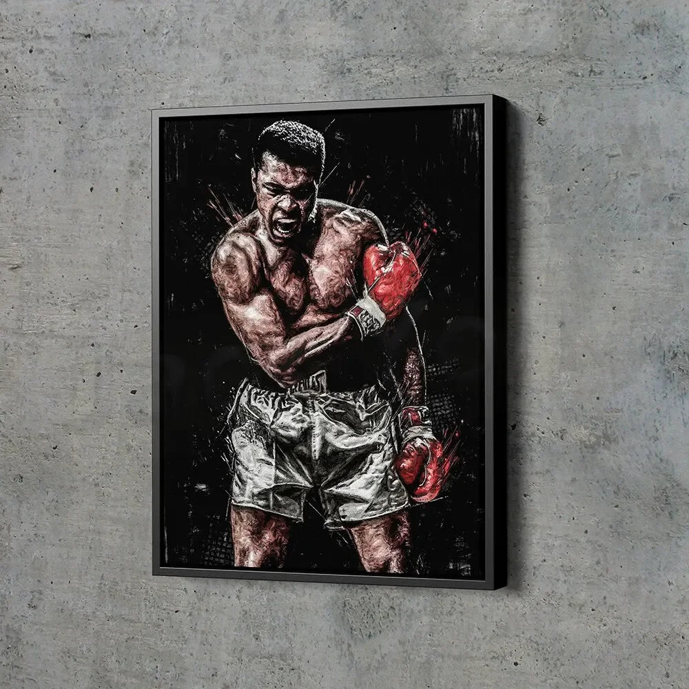 Mike Tyson Vs Muhammad Ali Boxing Wall Art, HD Canvas Print Poster, Suitable for Home, Living Room, Room Decoration
