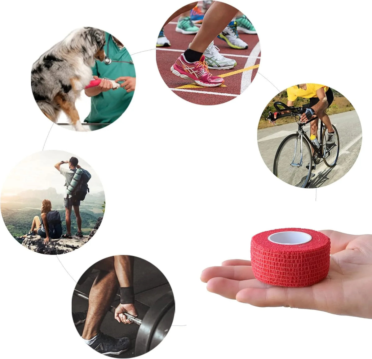 New Hot Finger Care Guard Self Adhesive Bandage Wrap Self Stick Wrap for Ankle, Wrist, Sports, Breathable Cohesive Vet Tape