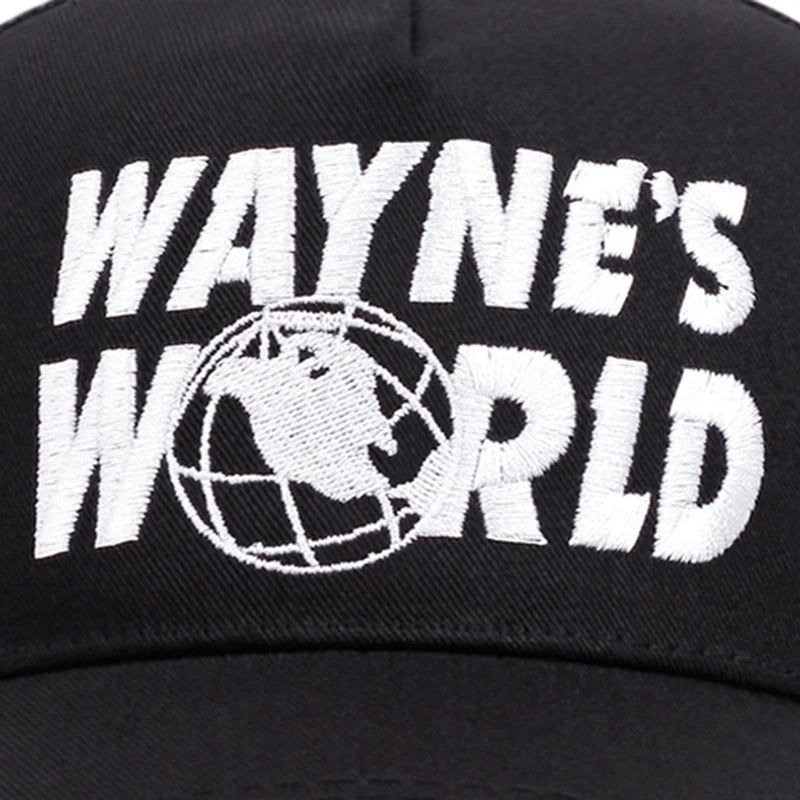 Wayne's World Embroidered baseball cap Men's and women's outdoor sports event cap American Trucker cap trend fashion