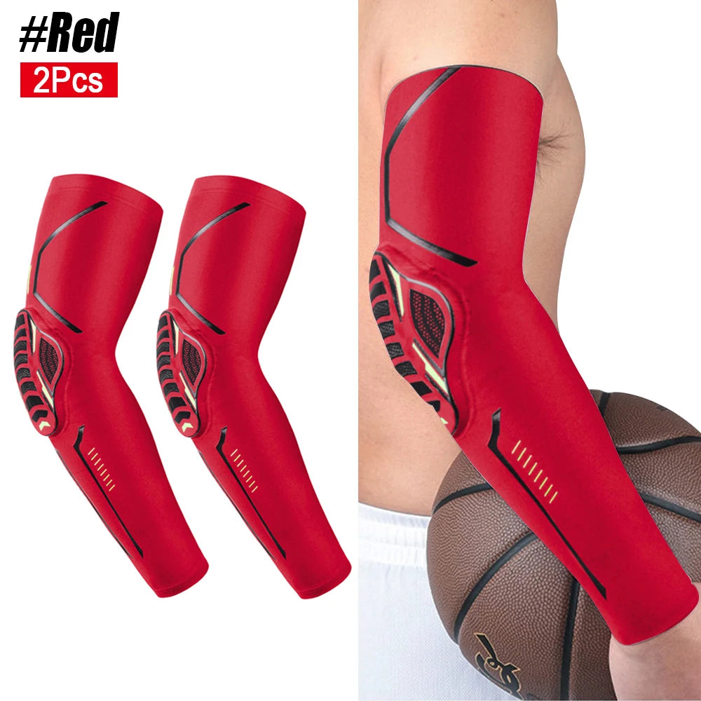 2Pcs/Pair Sport Crashproof Knee Support Pad Elbow Brace Arm Leg Compression Sleeve Outdoor Basketball Football Bicycle Protector