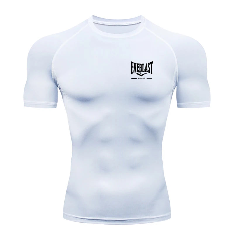 New Men's Running Compression T-Shirt Short Sleeve Gym Workout Shirts Fitness Shirts Men's Jogging Sportswear Sweatshirts