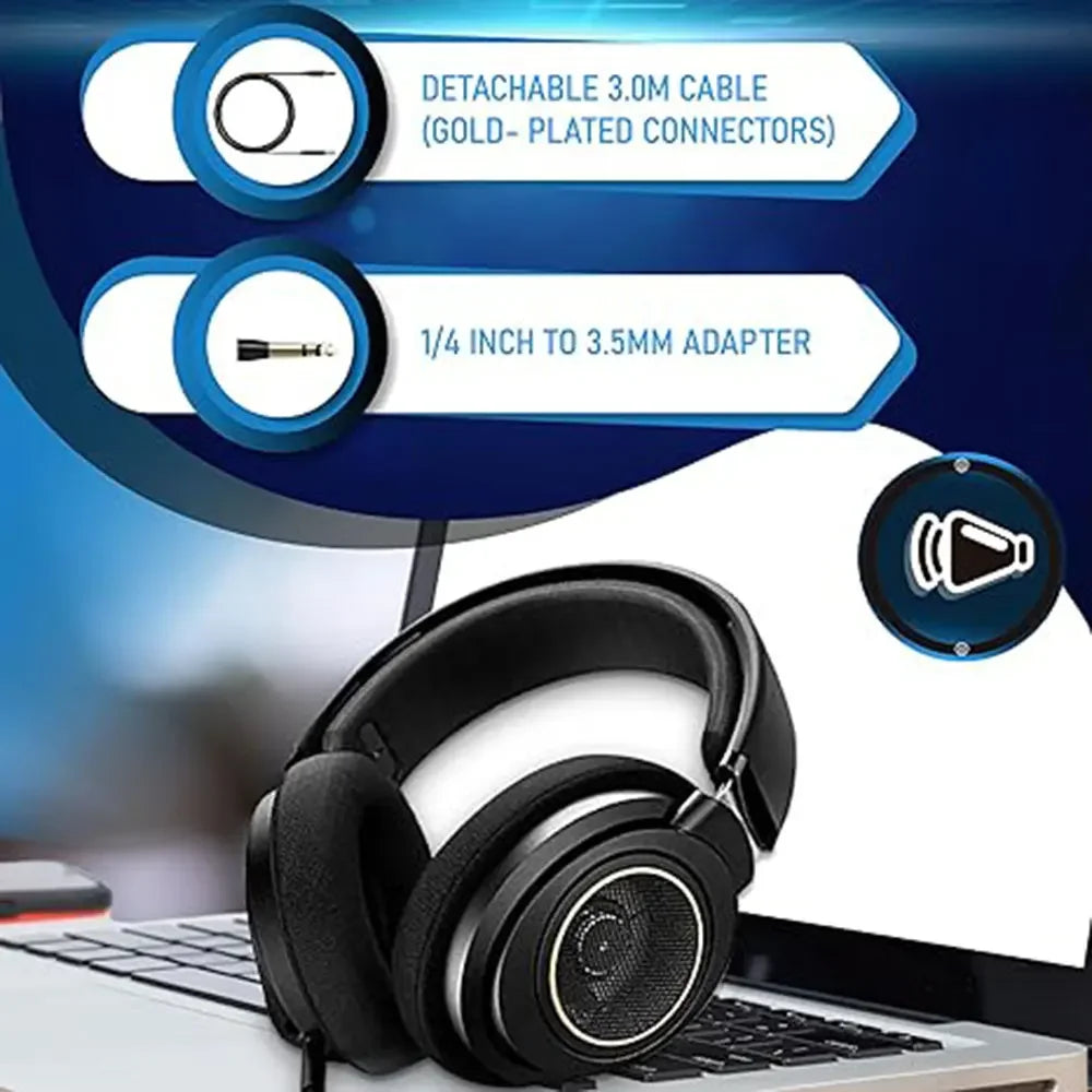 Philips SHP9600 Wired Gaming Headphone HIFI Stereo Earphone PCs Tri-band Equalized 3.5mm 6.3mm Universal Headset SHP9500 Upgrade
