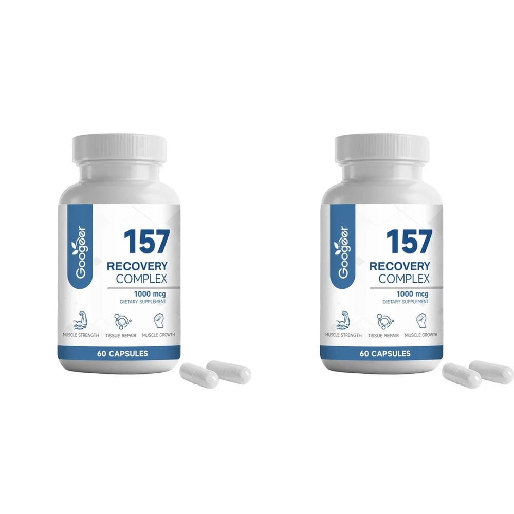 Googeer 157 Recovery Complex Capsules for Muscle Strength and Tissue Repair, L-Lysine Amino Acid Blend, Daily, 60 Capsules