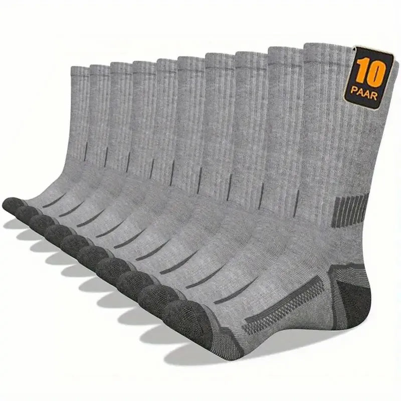 10/30 Pairs Neutral Solid Color Round Neck Socks Spring Summer Sweat Absorbing Breathable Comfortable All-season Sports Socks