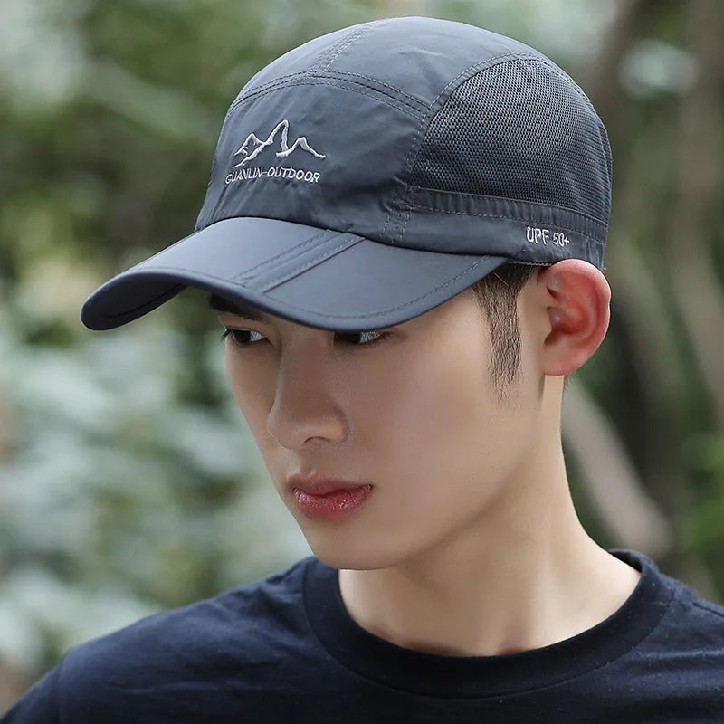 Summer Quick Drying Ultra-Thin Breathable Baseball Cap Men Women Snapback Folding Sport Outdoor Hiking Mountaineering Hat A138
