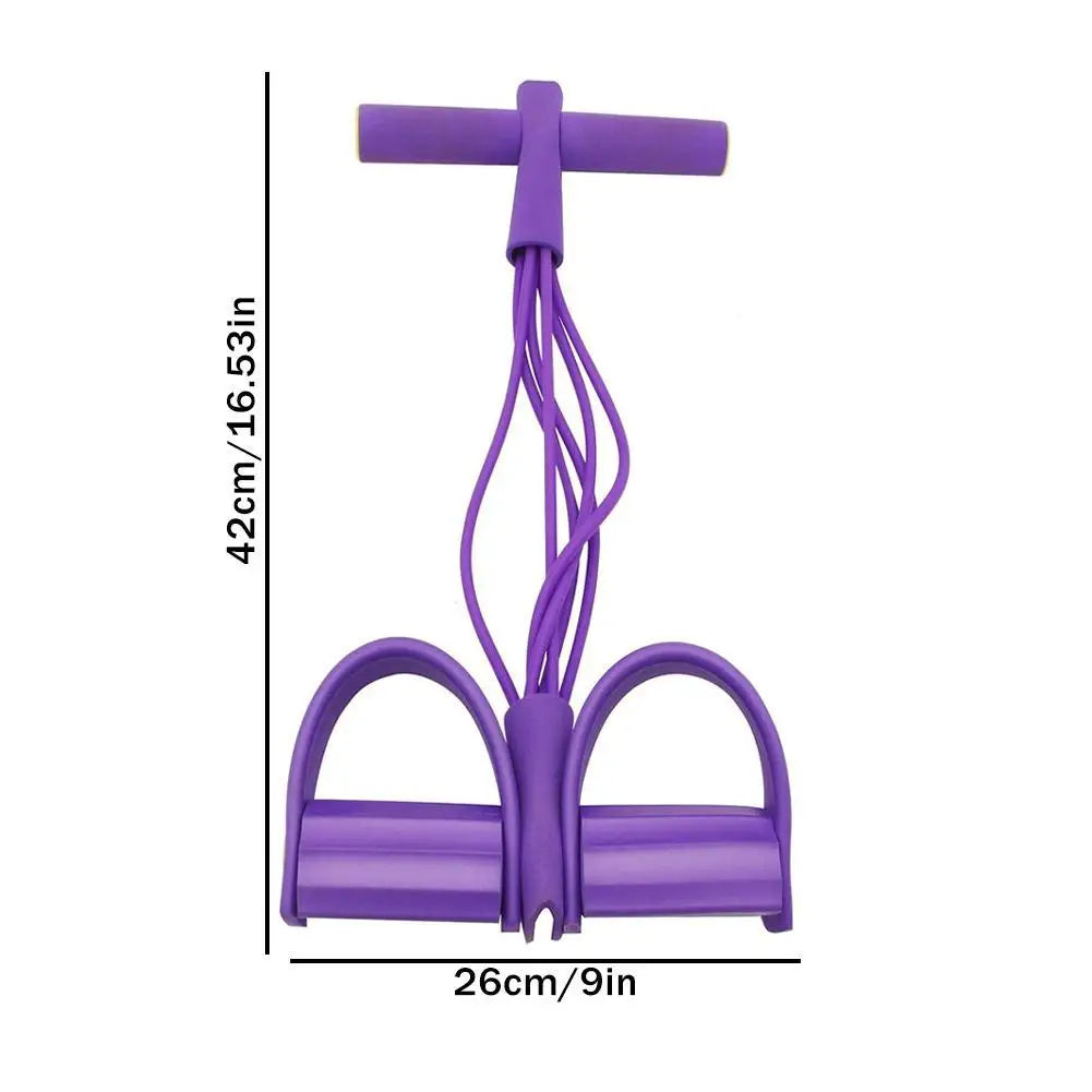 6-Tube Resistance Band Multi Function Tension Rope Fitness Bands 6-Tube Elastic Yoga Pedal Puller For Sports Exercises At Gym